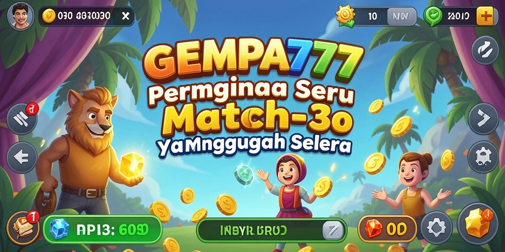Tampilan gameplay GEMPA777 yang seru dan penuh warna.