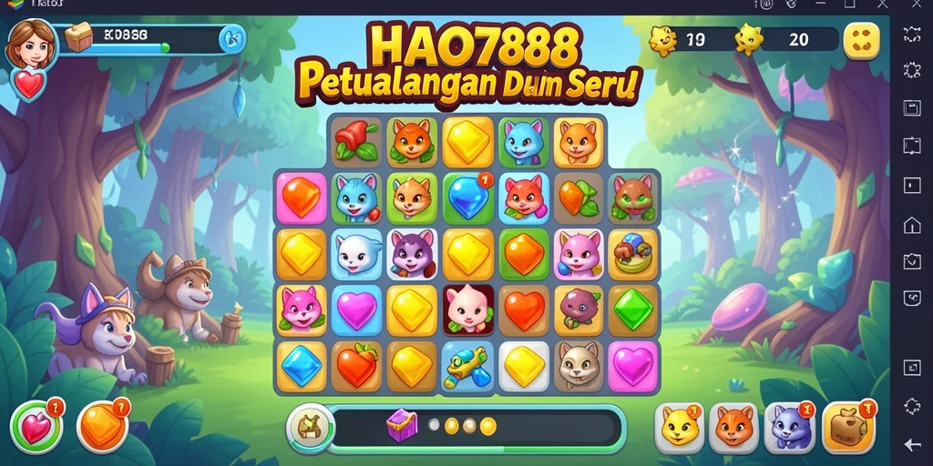 Gameplay seru dan penuh warna dalam HAO788 Match-3.