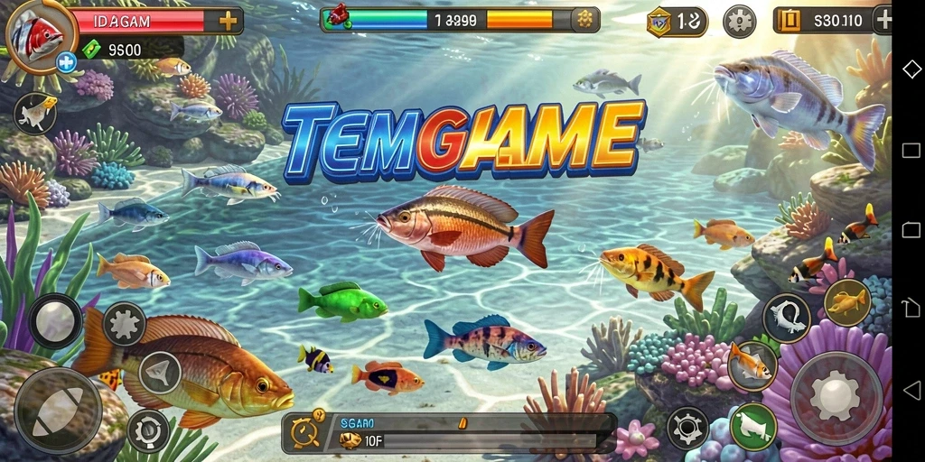 Tangkapan layar gameplay seru dari IDAGAME Tembak Ikan.