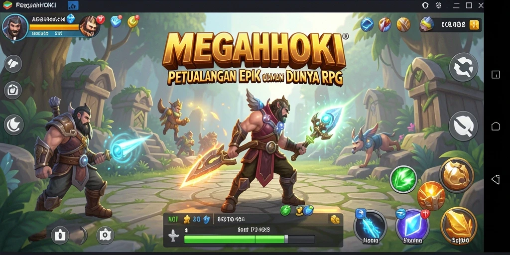 Tampilan gameplay MEGAHOKI yang memukau dan penuh aksi.
