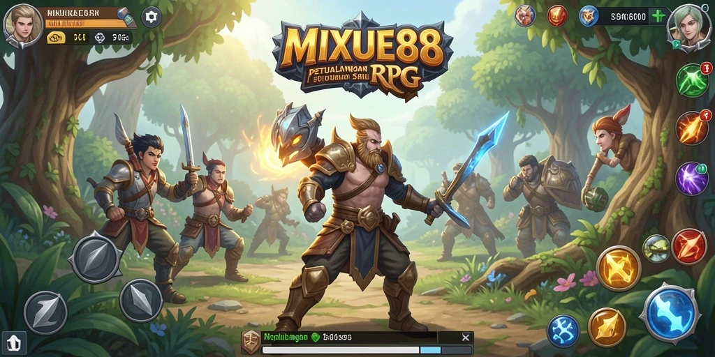 Tampilan gameplay seru dalam petualangan RPG yang mendebarkan.