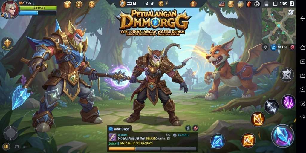 Tampilan gameplay MZ356 yang menarik dalam dunia MMORPG.
