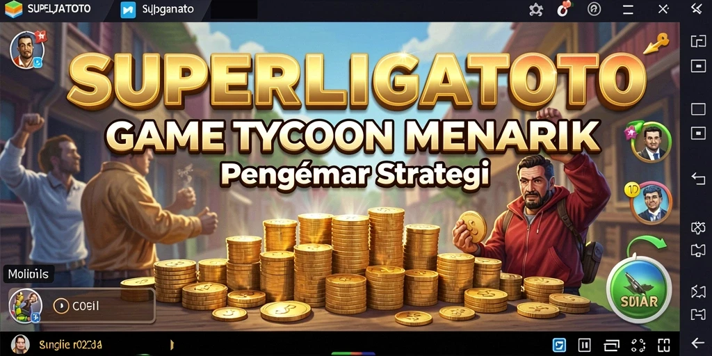 Screenshot utama SUPERLIGATOTO menampilkan gameplay seru saat mengelola tim.