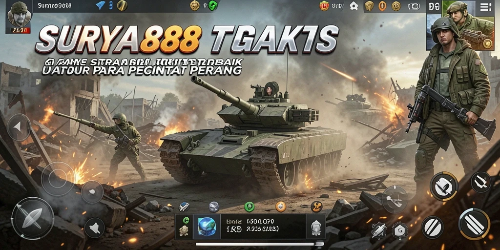 Tangkapan layar gameplay SURYA88 menampilkan pertempuran strategis yang mendebarkan.